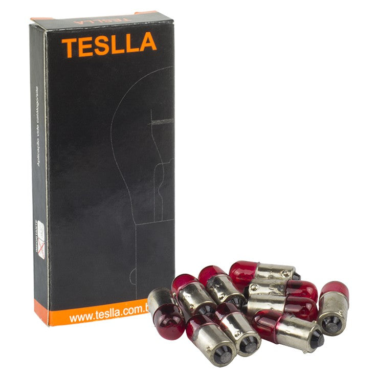 10 Lâmpadas Vermelha 24V 4W - Teslla - T69Vvm - (1)