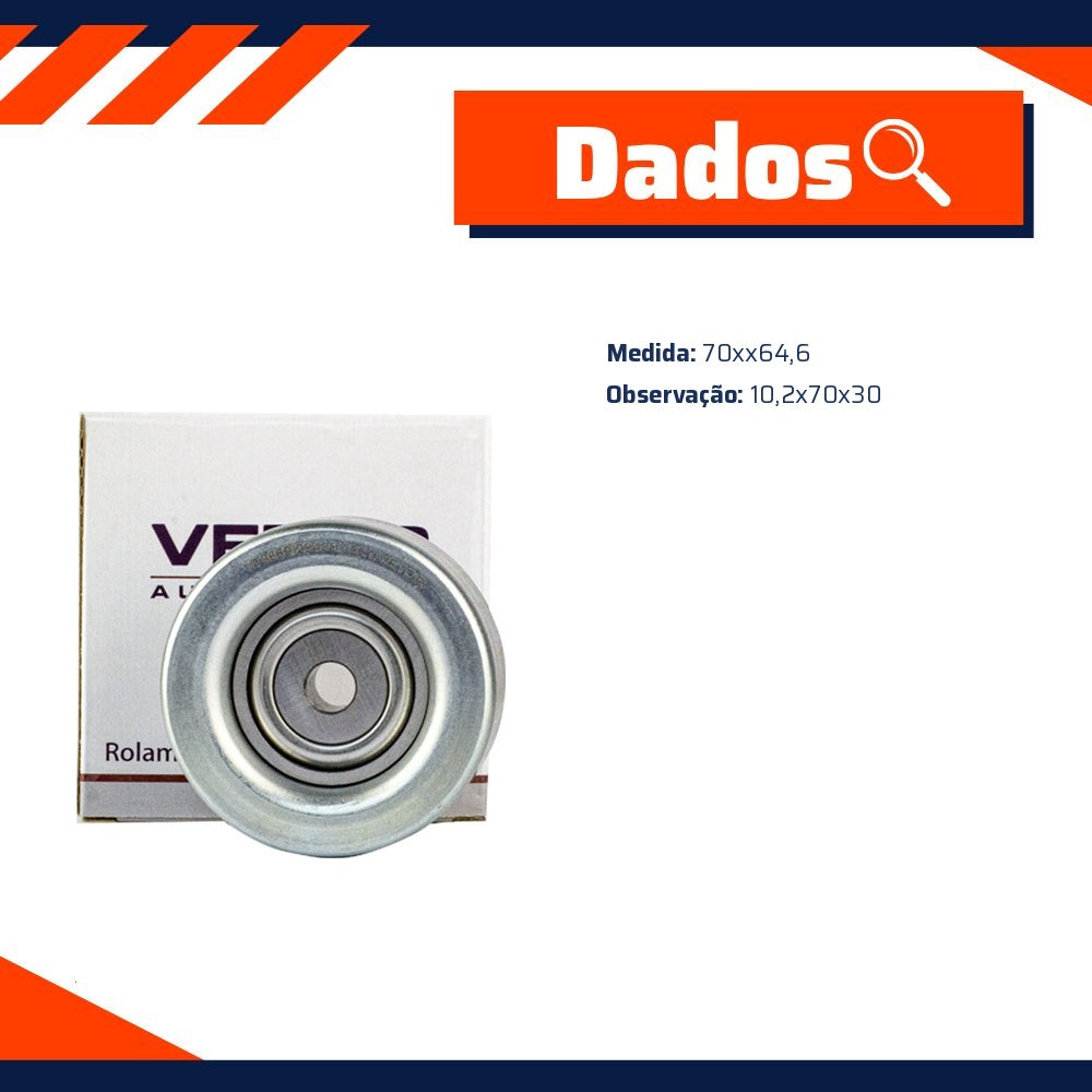 Polia Auxiliar do Alternador para Mitsubishi L200 - Vetor - Vt8669 - (7)