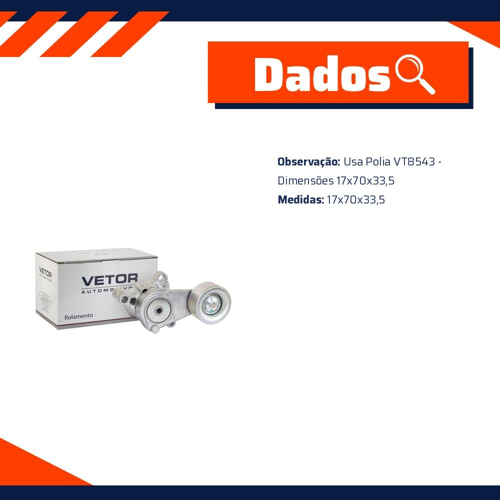 Rolamento Tensor da Correia - Vetor - Vt8575 - (7)