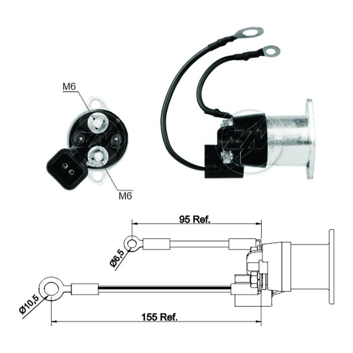 Relê Auxiliar de Partida para DAF CF85 FT - ZM - 1-291 - (1)