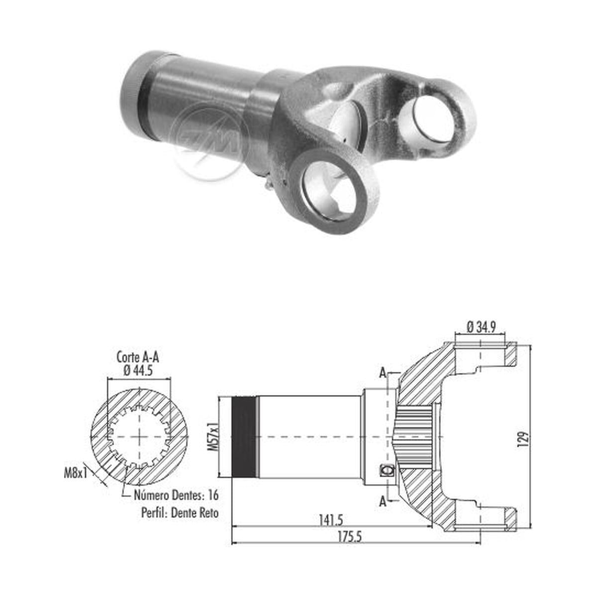 Luva do Cardan - ZM - 135.001.16 - (1)