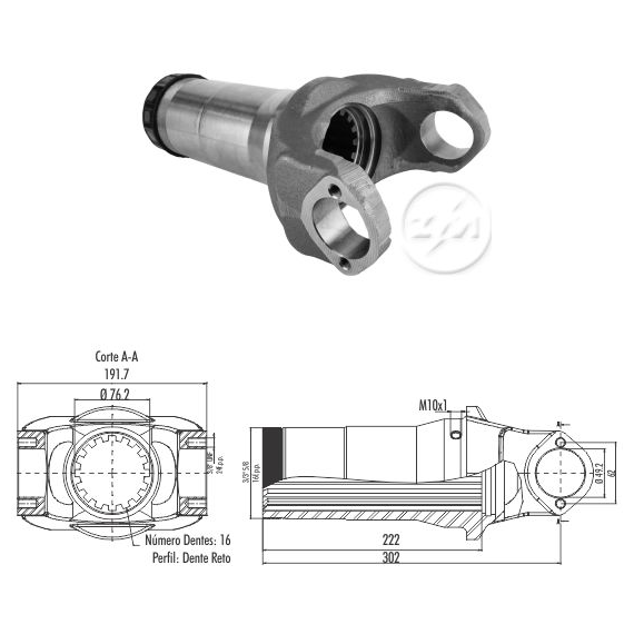 Luva do Cardan - ZM - 135.006.01 - (1)