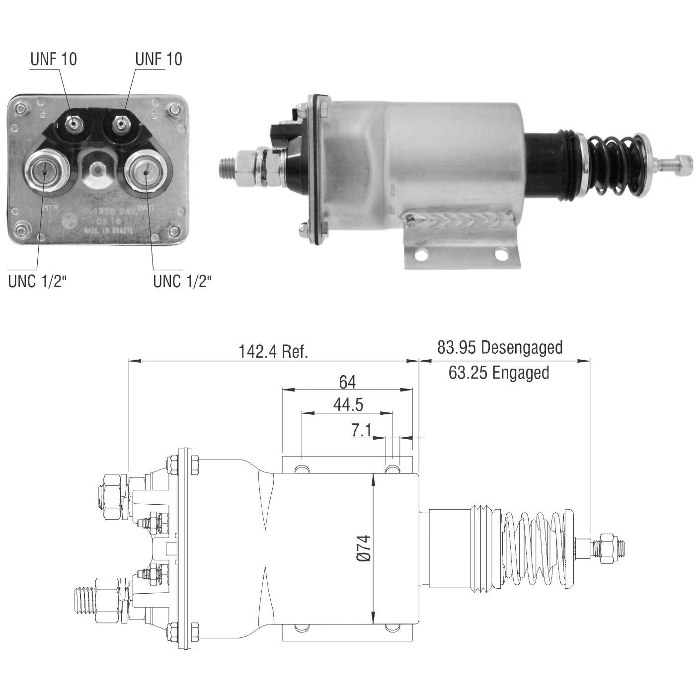 Relê Auxiliar de Partida - ZM - 1-950 - (1)