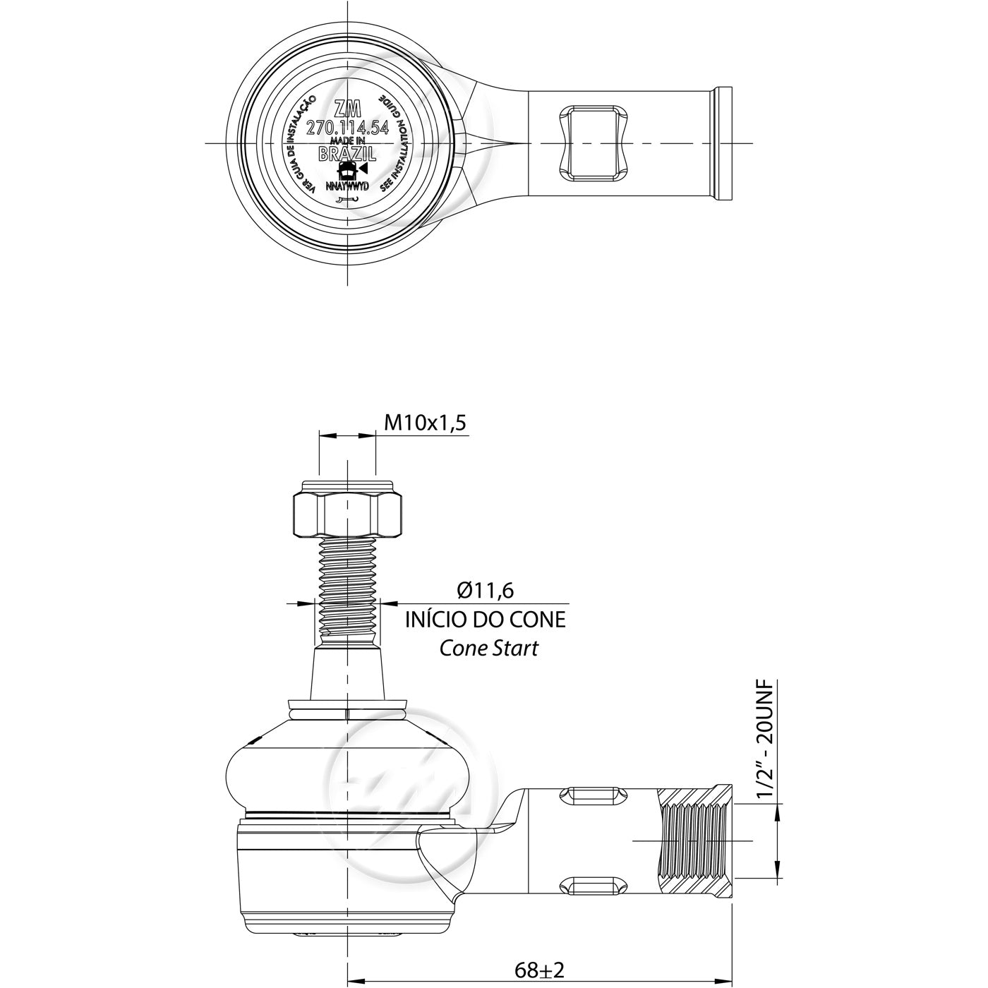 Terminal de Direção - ZM - 270.114.54 - (2)
