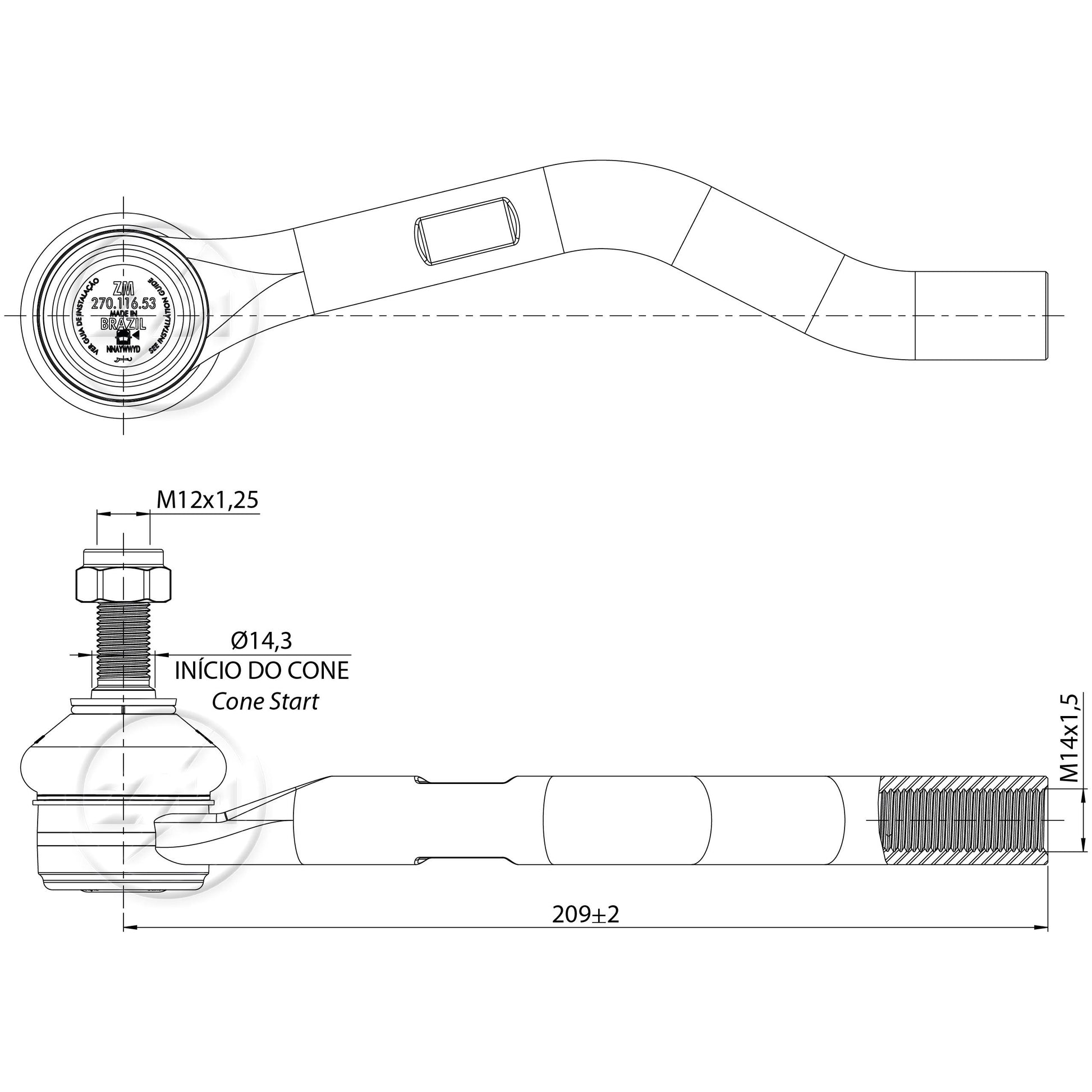 Terminal de Direção - ZM - 270.116.53 - (2)