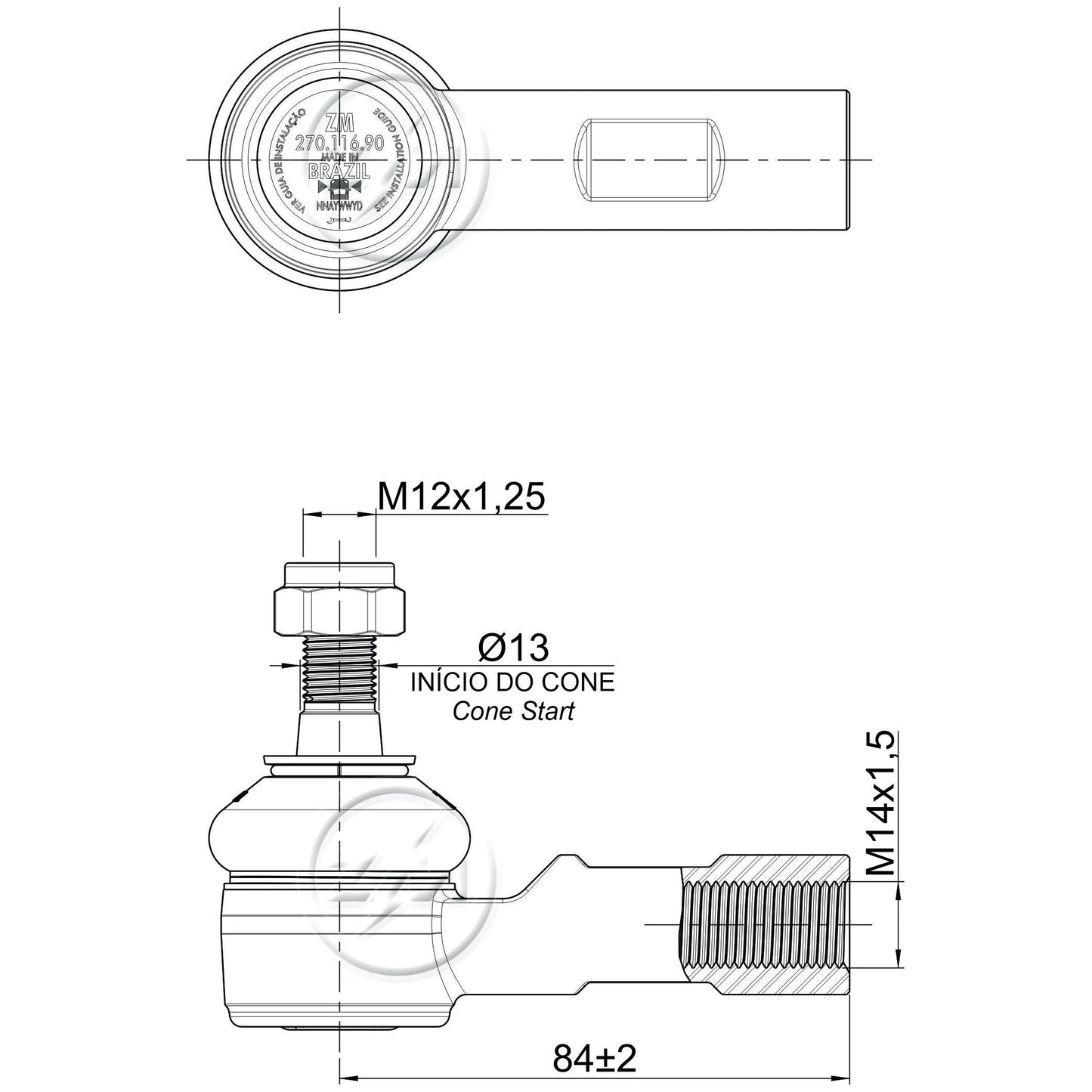 Terminal de Direção - ZM - 270.116.90 - (2)