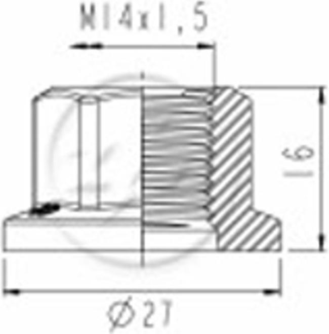 Kit 100 Porca da Roda M14-1,5 x CH19 x H16 - ZM - 29.014.11 - (2)