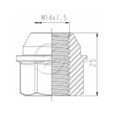 Kit 50 Porca da Roda M14-1,5 x CH22 x H25 - ZM - 29.014.60 - (2)