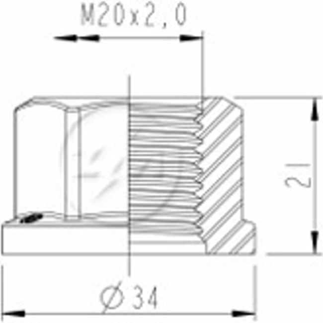 Kit 50 Porca da Roda M20-2,0 x CH27 x H21 - ZM - 29.020.11 - (2)