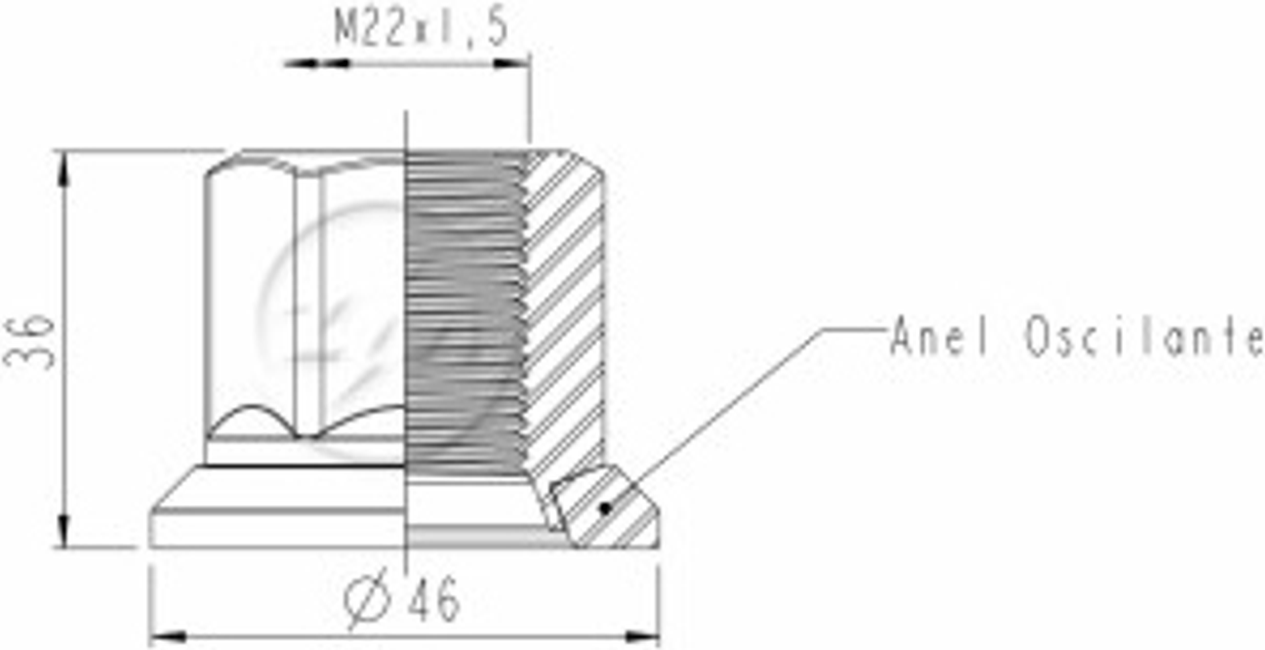 Kit 25 Porca da Roda M22-1,5 x CH32 x H36 - ZM - 29.022.06 - (2)