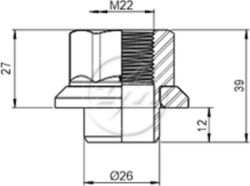 Kit 25 Porca Centralizadora Roda M22x1,5xCH33 - ZM - 2902245 - (2)
