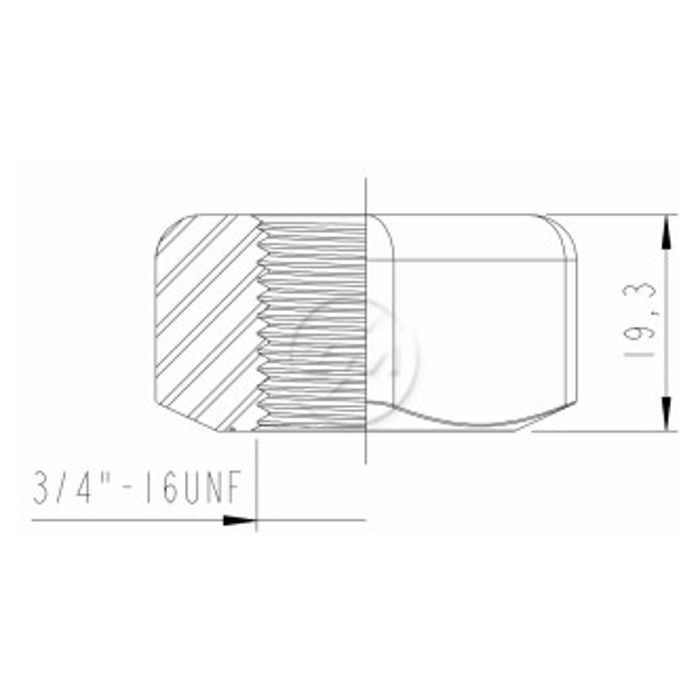 Kit 50 Porca Esteira Trator 3/4''xCH1,1/8"xH19,3 - ZM - 2930450 - (2)