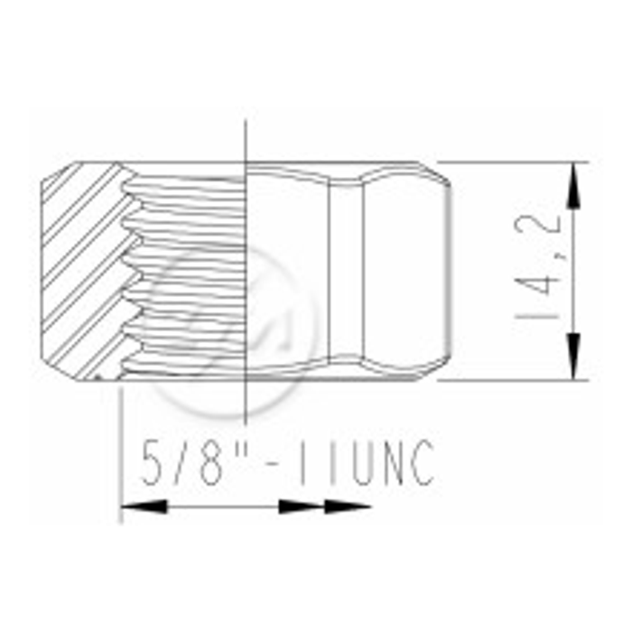 Kit 150 Porca Lâmina Trator 5/8''-11UNCxCH15/16" - ZM - 2958070 - (2)