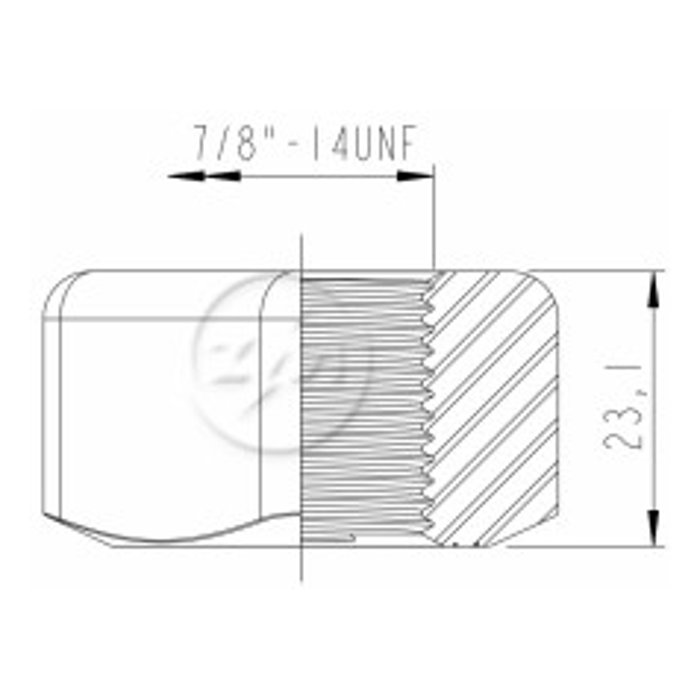 Kit 50 Porca Esteira Trator 7/8''xCH1.5/16"xH23,1 - ZM - 2970850 - (2)