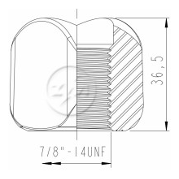 Kit 30 Porca Esteira Trator 7/8''xCH1.5/16"xH36,5 - ZM - 2970851 - (2)