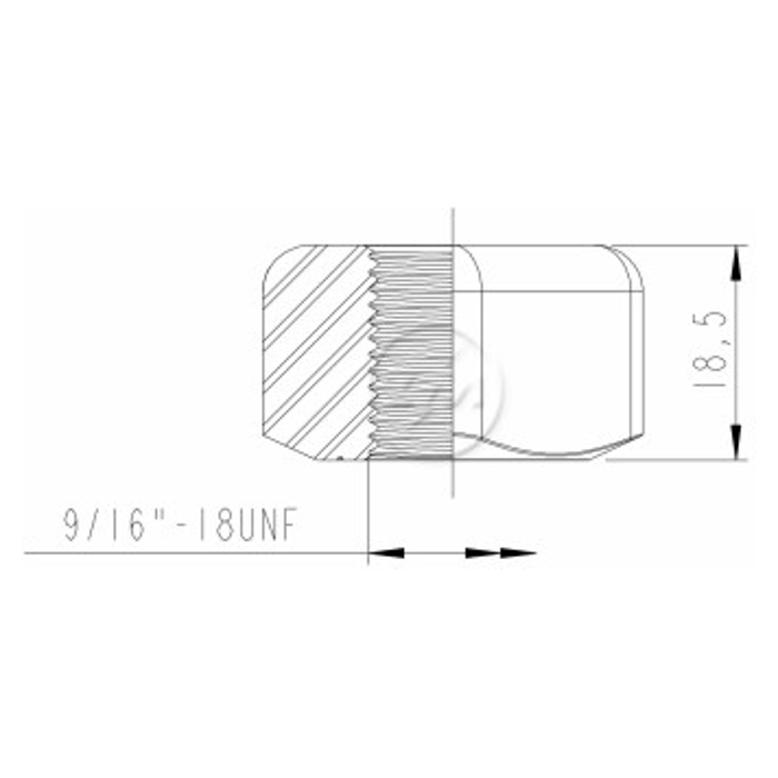 Kit 100 Porca Esteira Trator 9/16''xCH31/32"xH18,5 - ZM - 2991650 - (2)