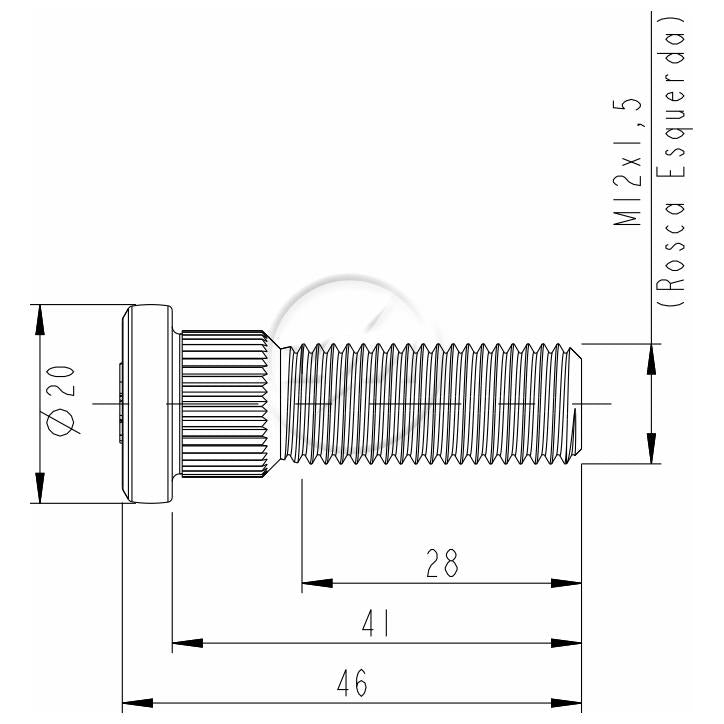 Kit 50 Parafuso de Roda M12-1,5 x 41/46 - ZM - 30.012.13 - (2)