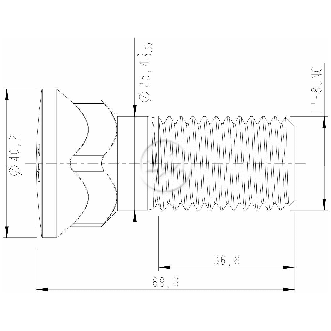Kit 20 Parafuso da Lâmina Trator 1"-8UNC x 2,3/4" - ZM - 3011070 - (2)