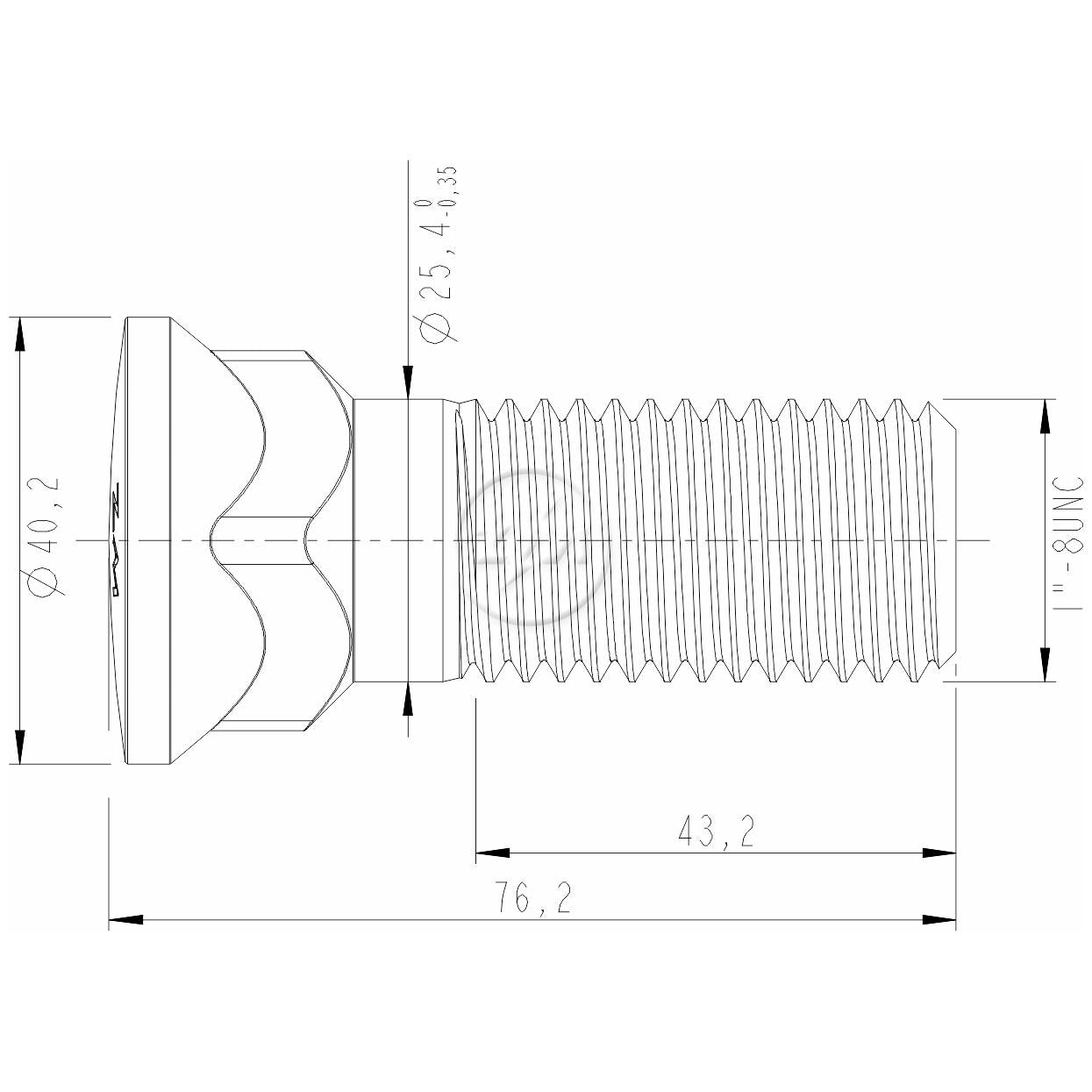 Kit 20 Parafuso da Lâmina do Trator 1"-8UNC x 3" - ZM - 3011071 - (2)