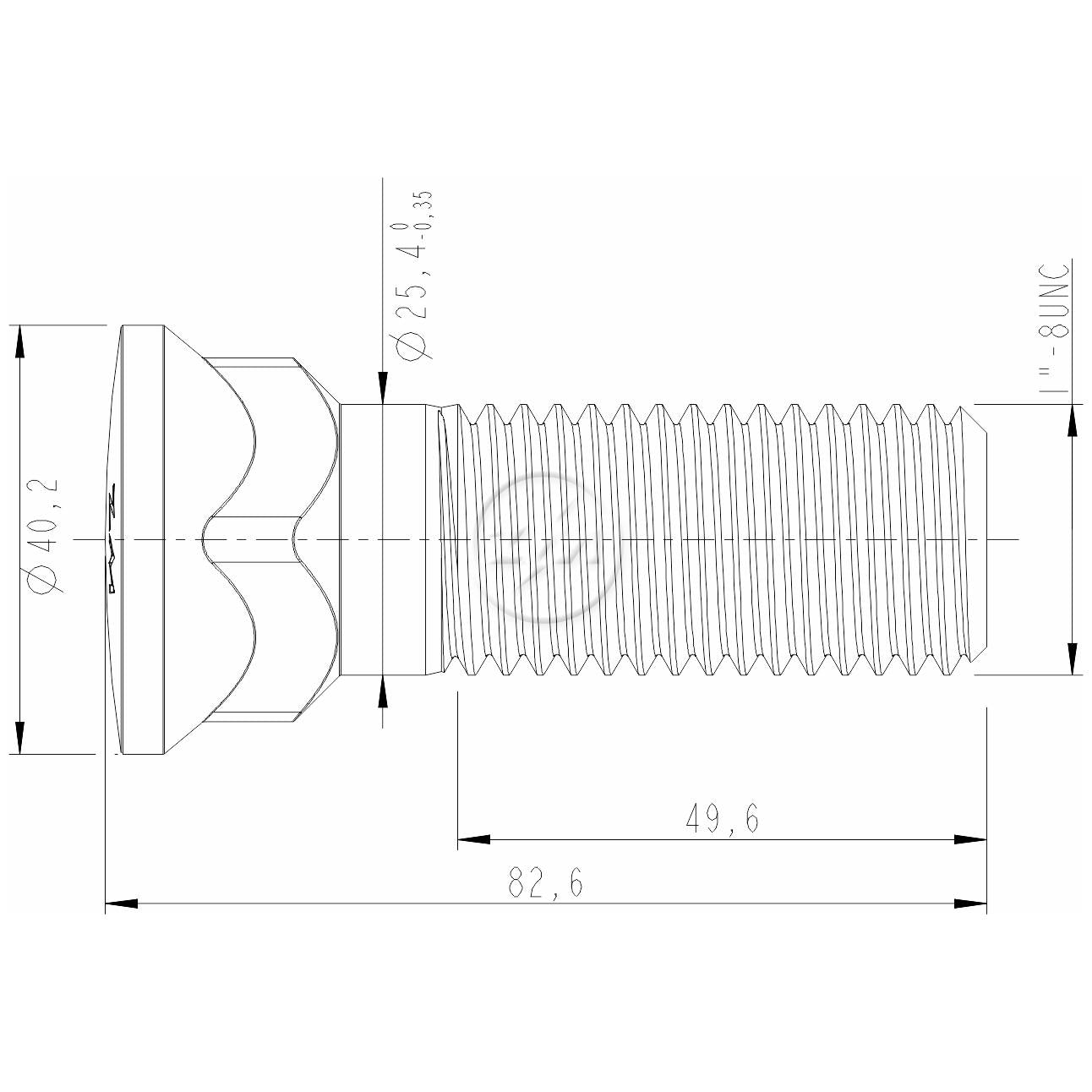 Kit 20 Parafuso da Lâmina Trator 1"-8UNC x 3,1/4" - ZM - 3011072 - (2)