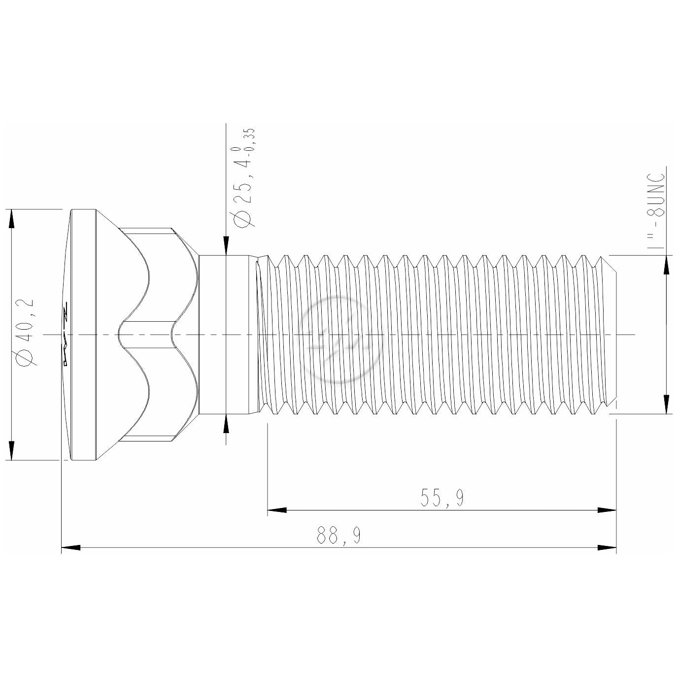 Kit 30 Parafuso da Lâmina Trator 1"-8UNC x 3,1/2" - ZM - 3011073 - (2)