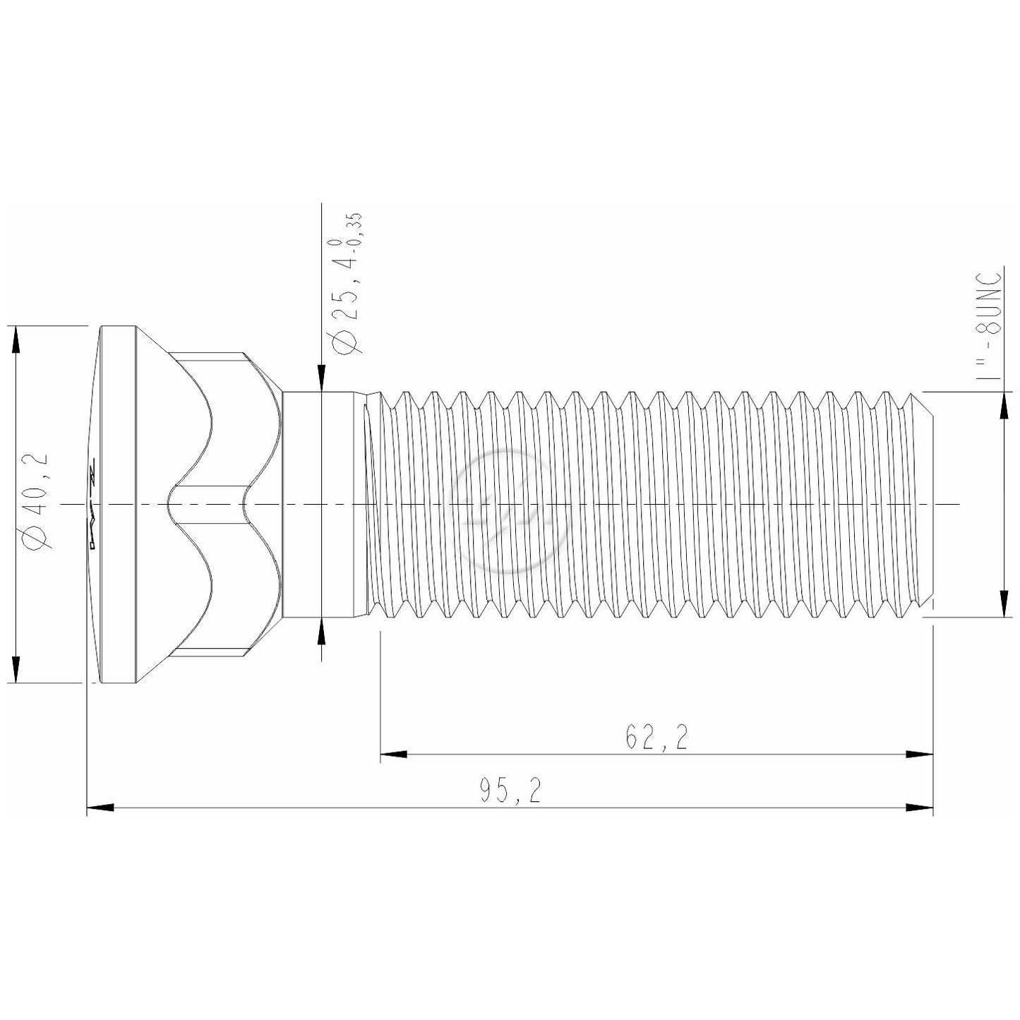 Kit 30 Parafuso da Lâmina Trator 1"-8UNC x 3,3/4" - ZM - 3011074 - (2)