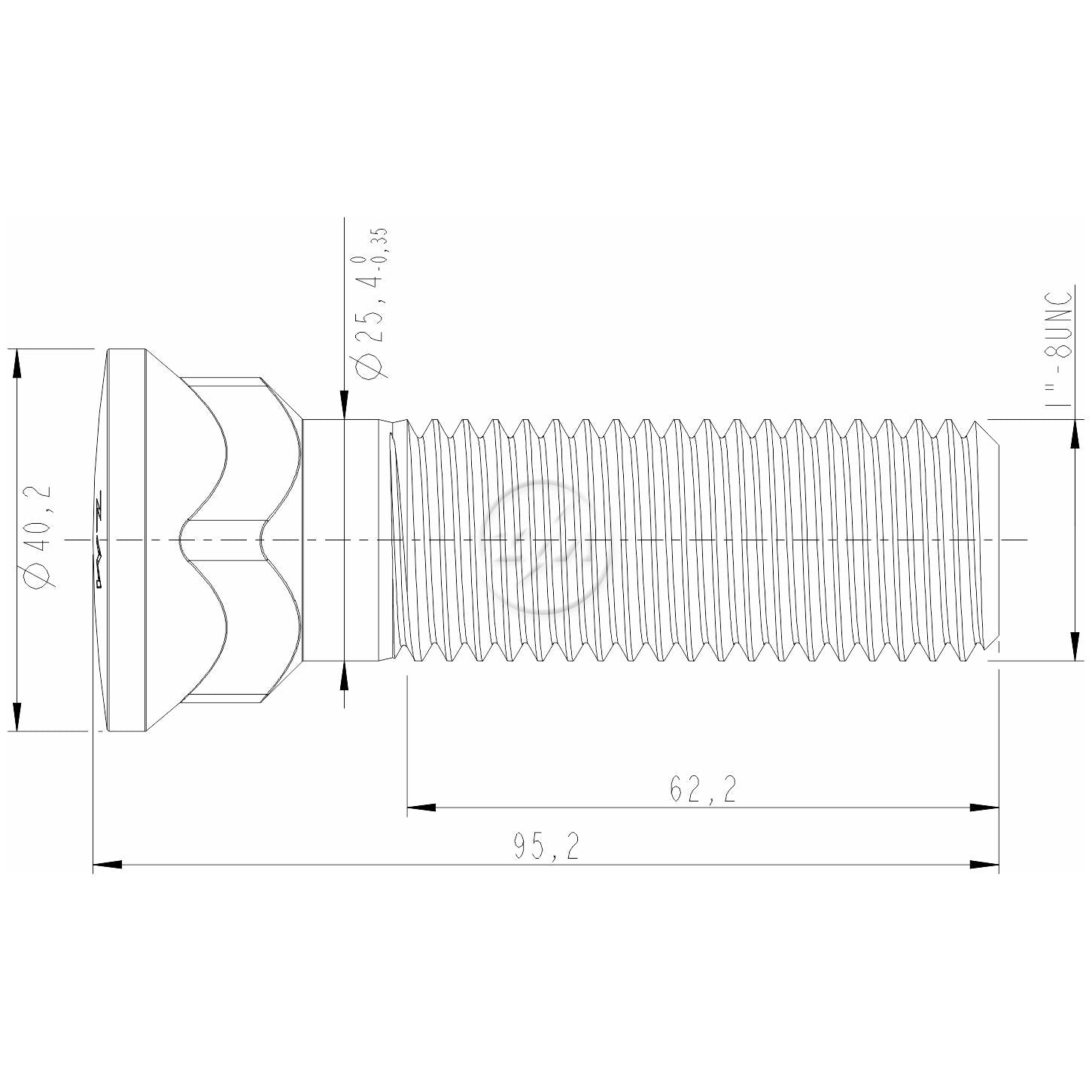 Kit 30 Parafuso da Lâmina Trator 1"-8UNC x 3,3/4" - ZM - 3011074 - (2)
