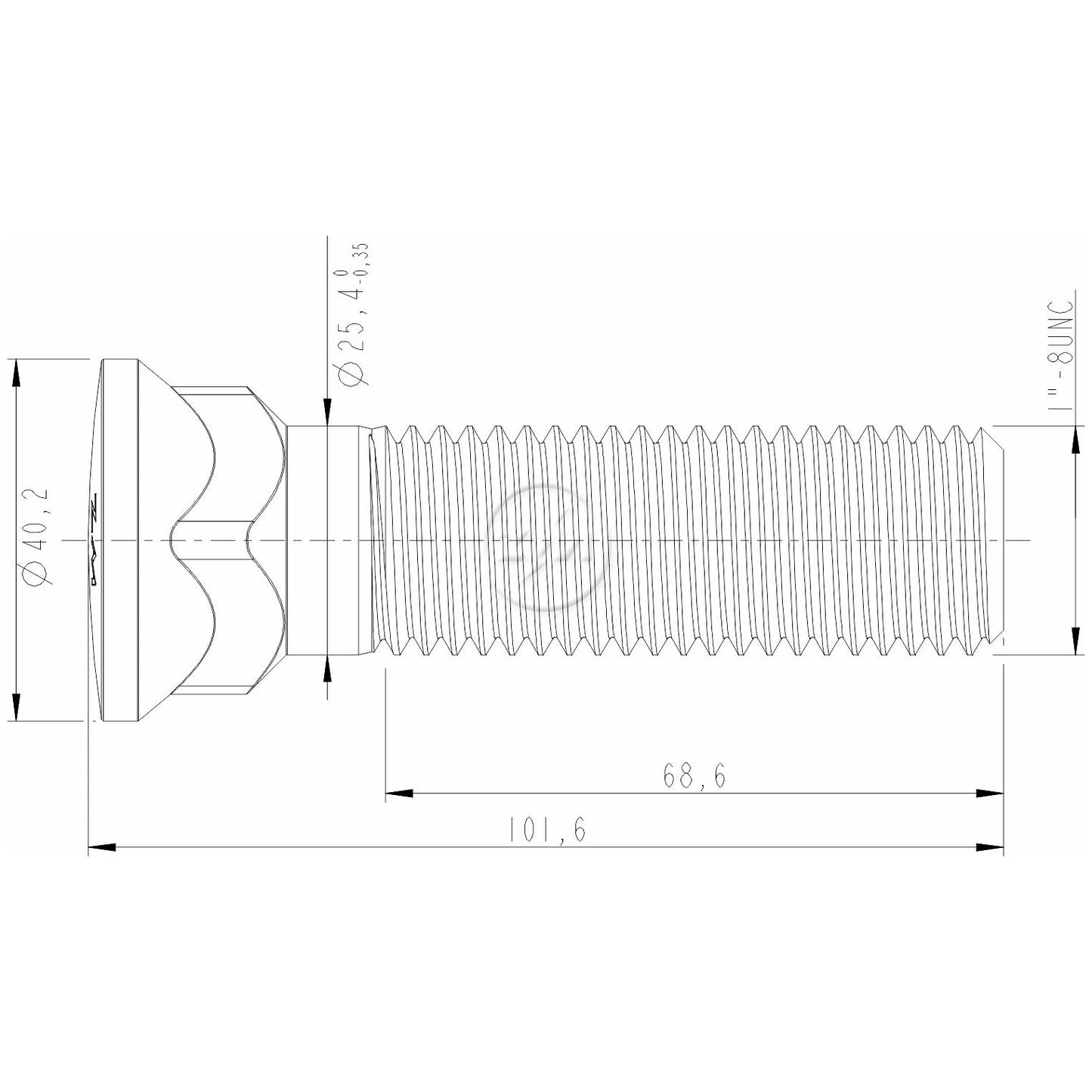 Kit 15 Parafuso da Lâmina do Trator 1"-8UNC x 4" - ZM - 3011075 - (2)