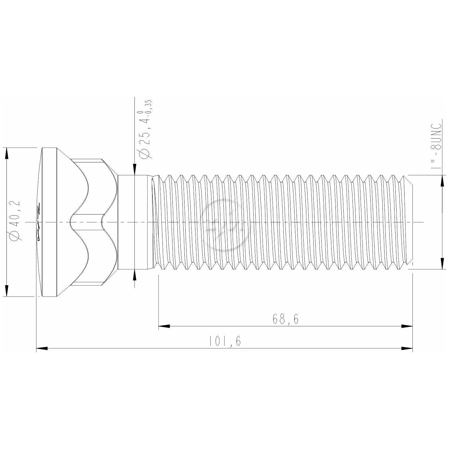 Kit 15 Parafuso da Lâmina do Trator 1"-8UNC x 4" - ZM - 3011075 - (2)