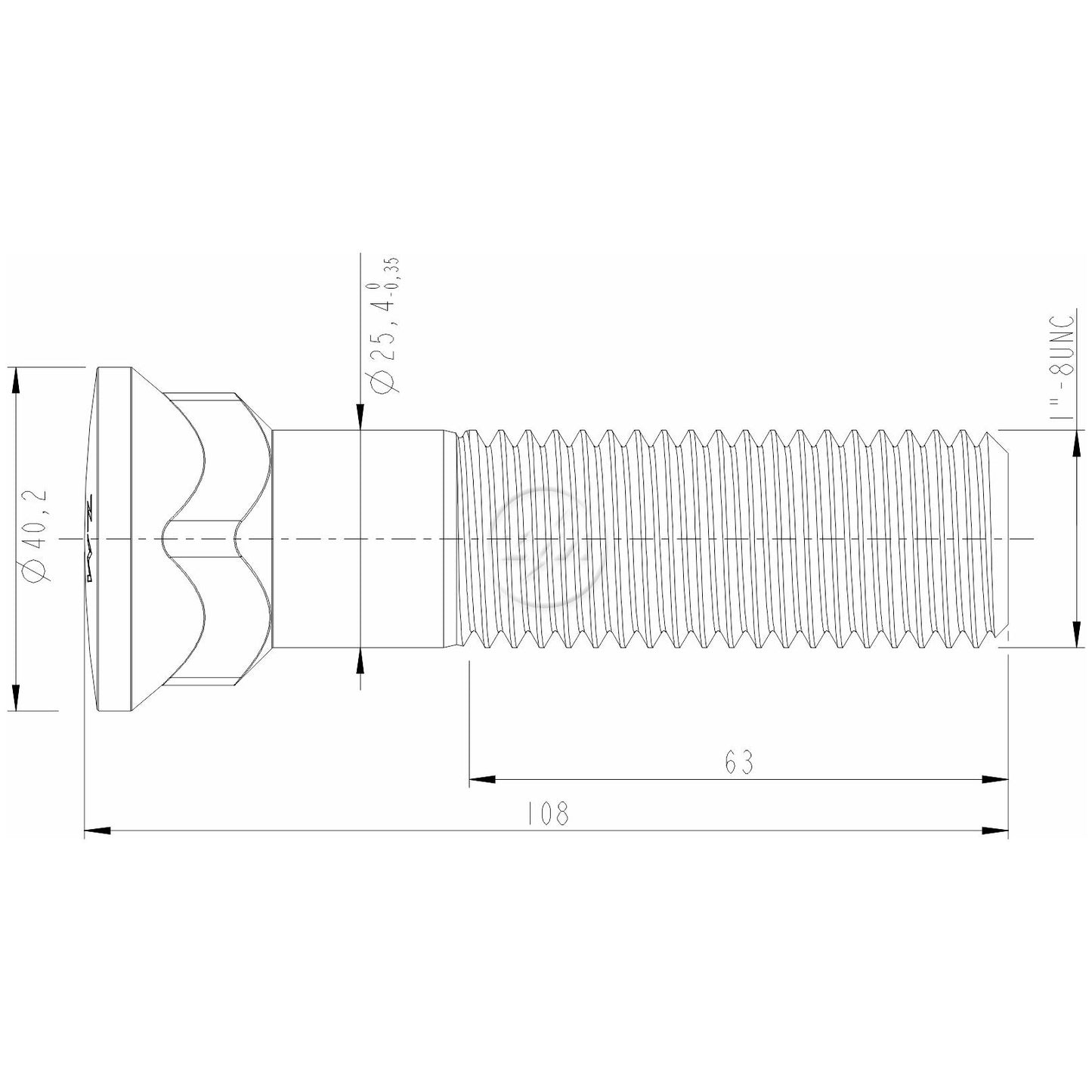 Kit 30 Parafuso da Lâmina Trator 1"-8UNC x 4,1/4" - ZM - 3011076 - (2)