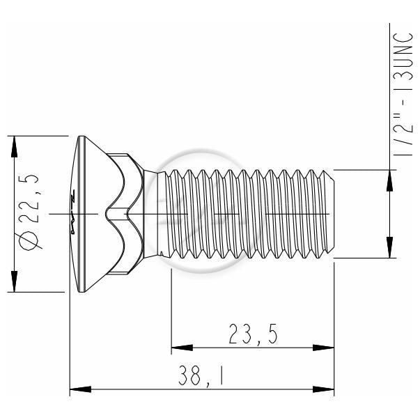 Kit 50 Parafuso Lâmina Trator 1/2"-13UNC x 1,1/2" - ZM - 3012072 - (2)