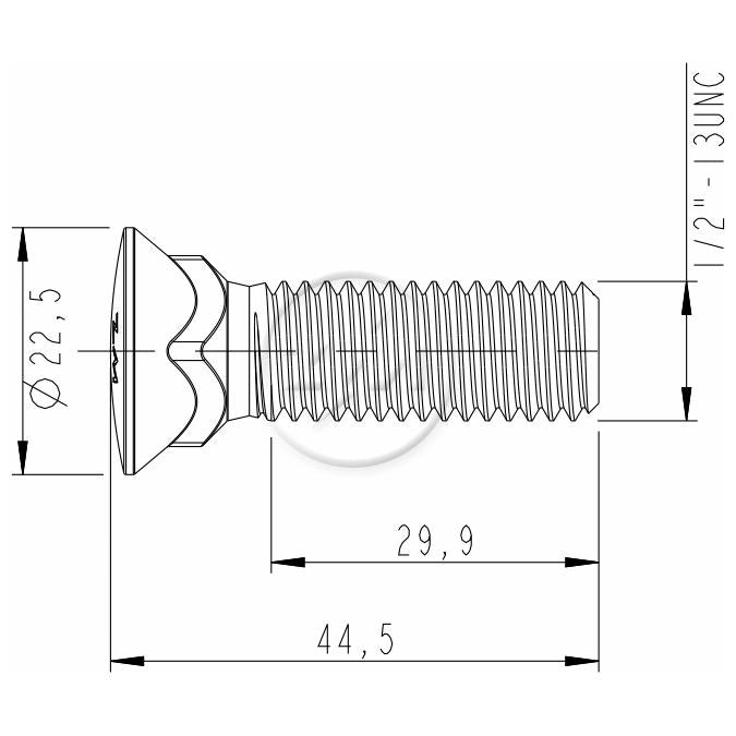 Kit 50 Parafuso Lâmina Trator 1/2"-13UNC x 1,3/4" - ZM - 3012073 - (2)