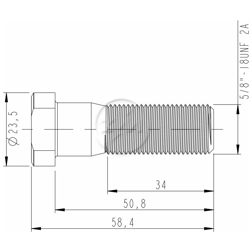 Kit 30 Parafuso de Roda 5/8"-18UNF x 50,8/58,4 - ZM - 3050832 - (2)
