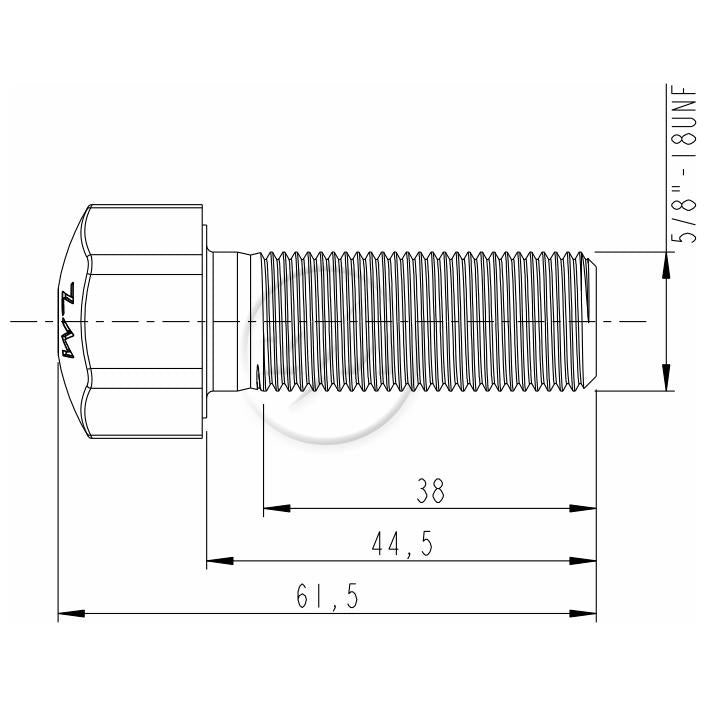 Kit 50 Parafuso da Esteira 5/8"-18UNF x 1,3/4" - ZM - 3050858 - (2)
