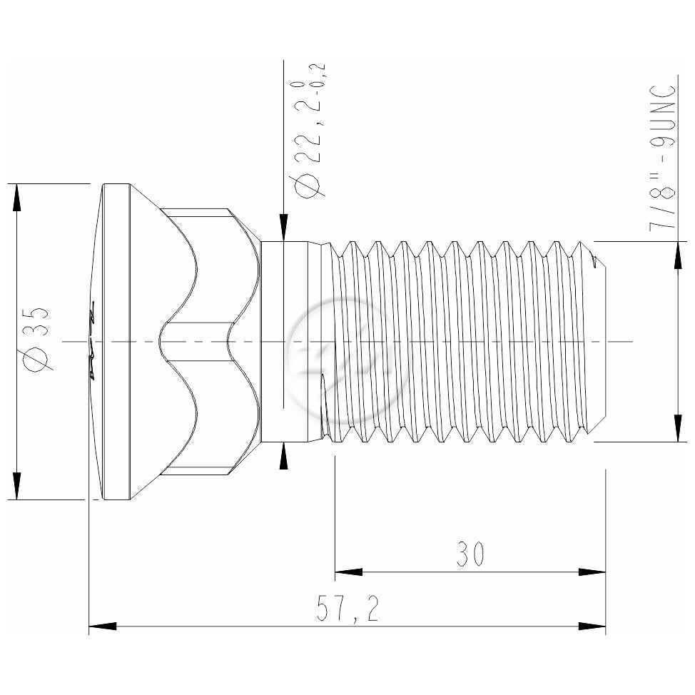 Kit 30 Parafuso Lâmina Trator 7/8"-9UNC x 2,1/4" - ZM - 3078070 - (2)