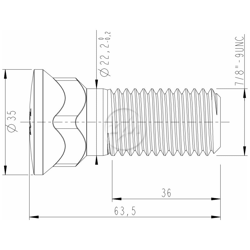 Kit 30 Parafuso Lâmina Trator 7/8"-9UNC x 2,1/2" - ZM - 3078071 - (2)
