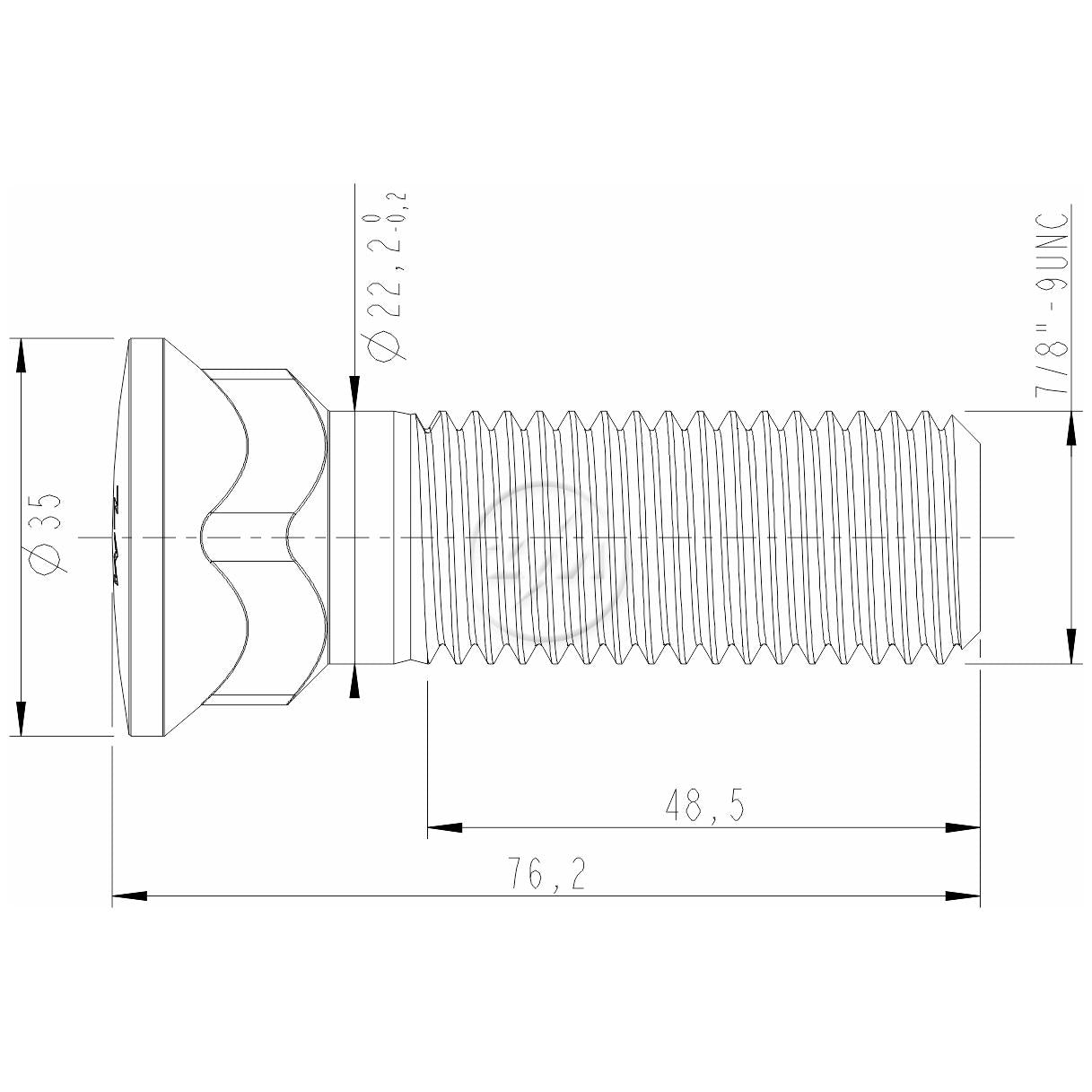 Kit 25 Parafuso da Lâmina do Trator 7/8"-9UNC x 3" - ZM - 3078073 - (2)