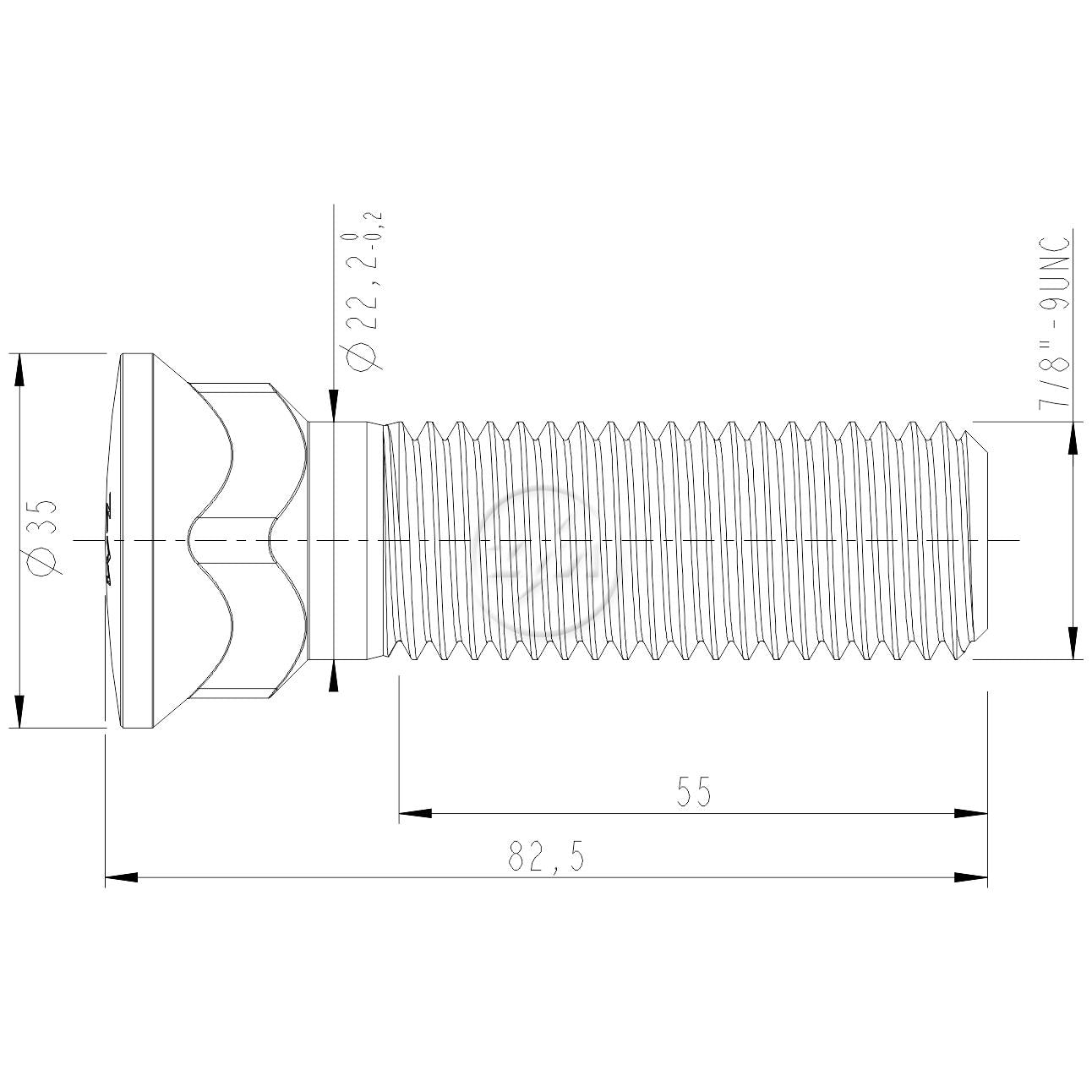 Kit 25 Parafuso Lâmina Trator 7/8"-9UNC x 3,1/4" - ZM - 3078074 - (2)