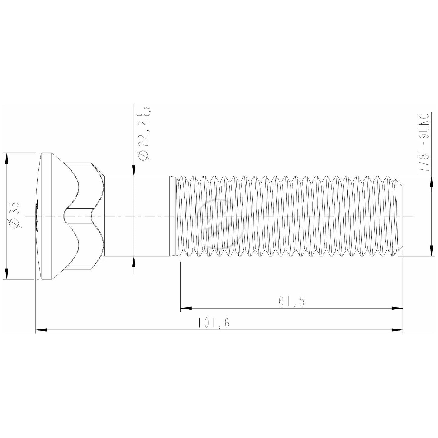 Kit 40 Parafuso da Lâmina do Trator 7/8"-9UNC x 4" - ZM - 3078077 - (2)