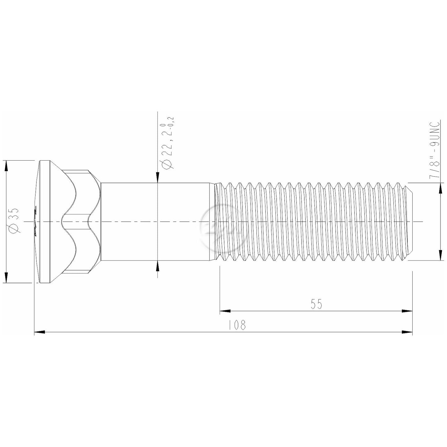 Kit 30 Parafuso Lâmina Trator 7/8"-9UNC x 4,1/4" - ZM - 3078078 - (2)