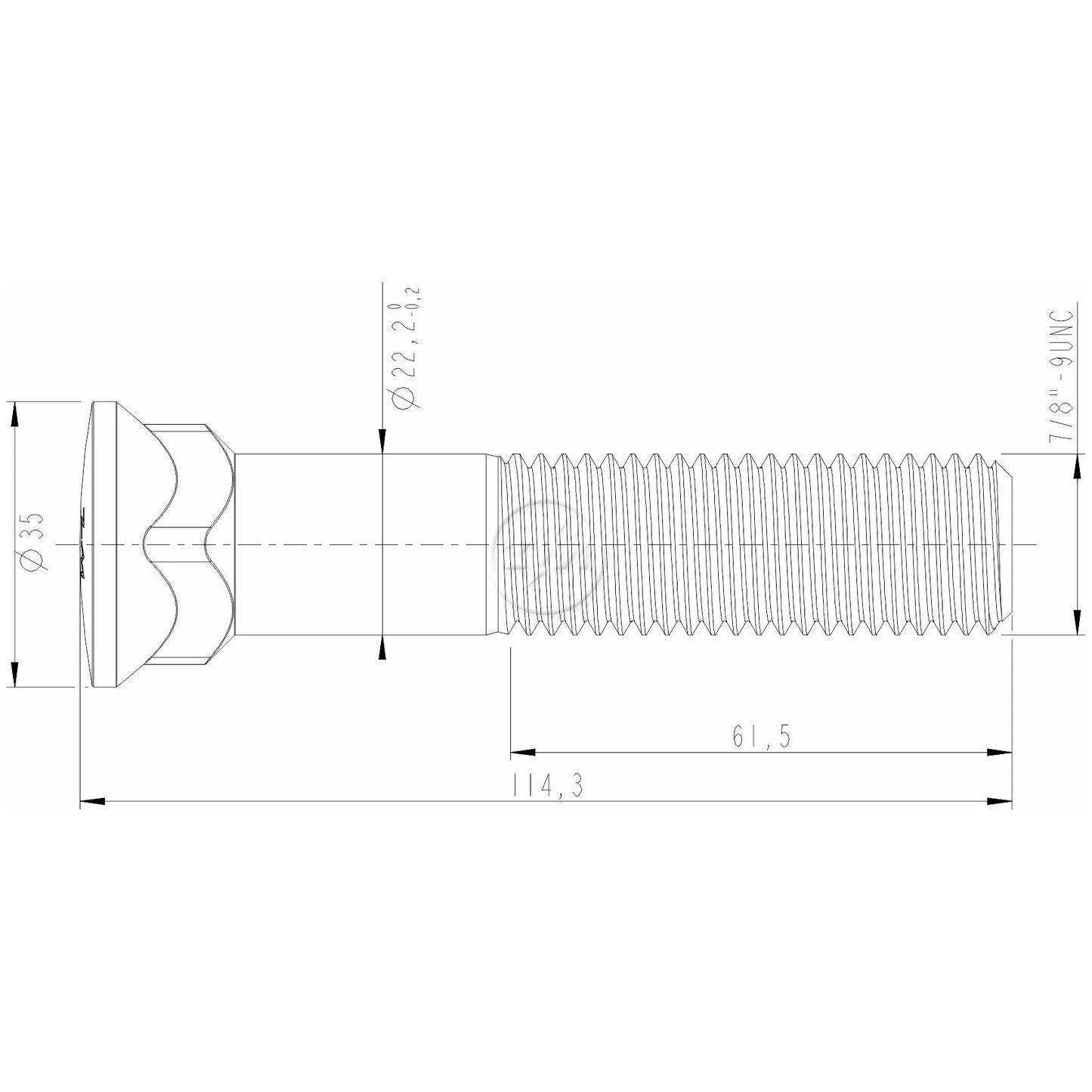 Kit 30 Parafuso Lâmina Trator 7/8"-9UNC x 4,1/2" - ZM - 3078079 - (2)