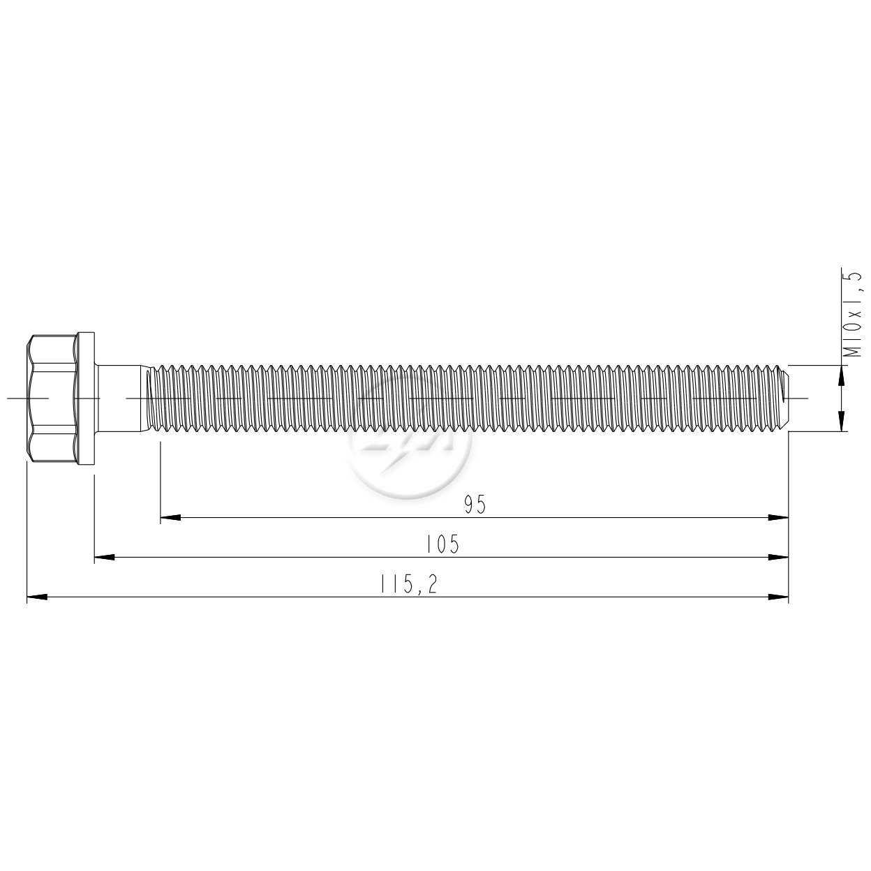 Kit 40 Parafuso Coletor Escape M10-1,5x105 xCH17 - ZM - 3201041 - (2)