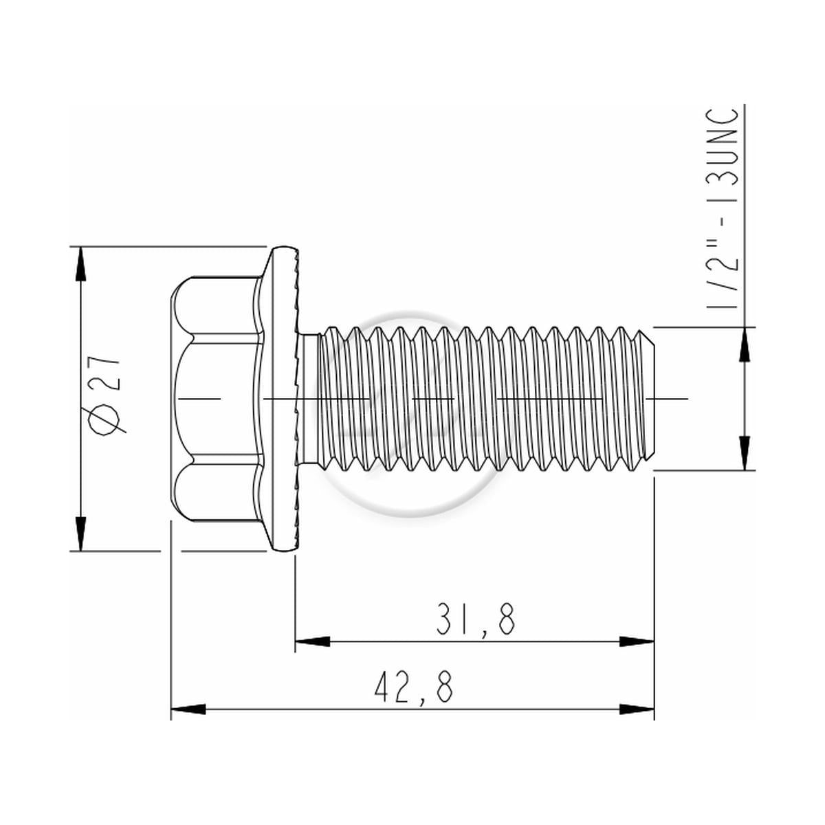 Kit 50 Parafuso Colhedora Cana 1/2"x31,8/42,8 - ZM - 3210250 - (2)