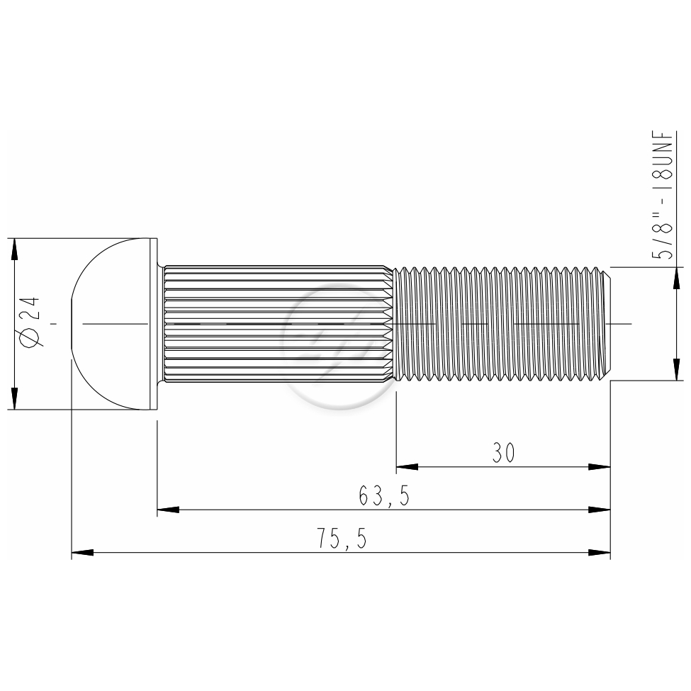 Kit 50 Parafuso Cravo Alto 5/8"-18Fx2.1/2"- REC33 - ZM - 3250833 - (2)