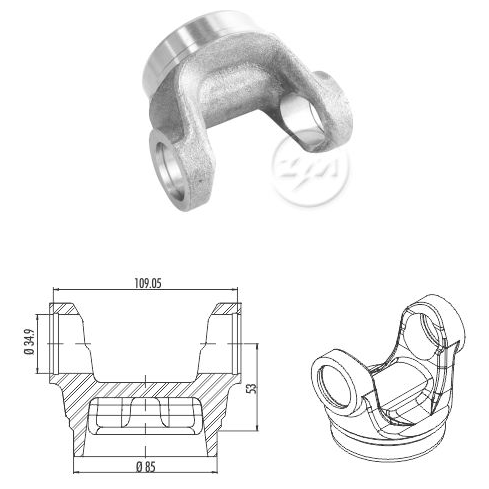 Garfo do Cardan - ZM - 335.001.14 - (1)