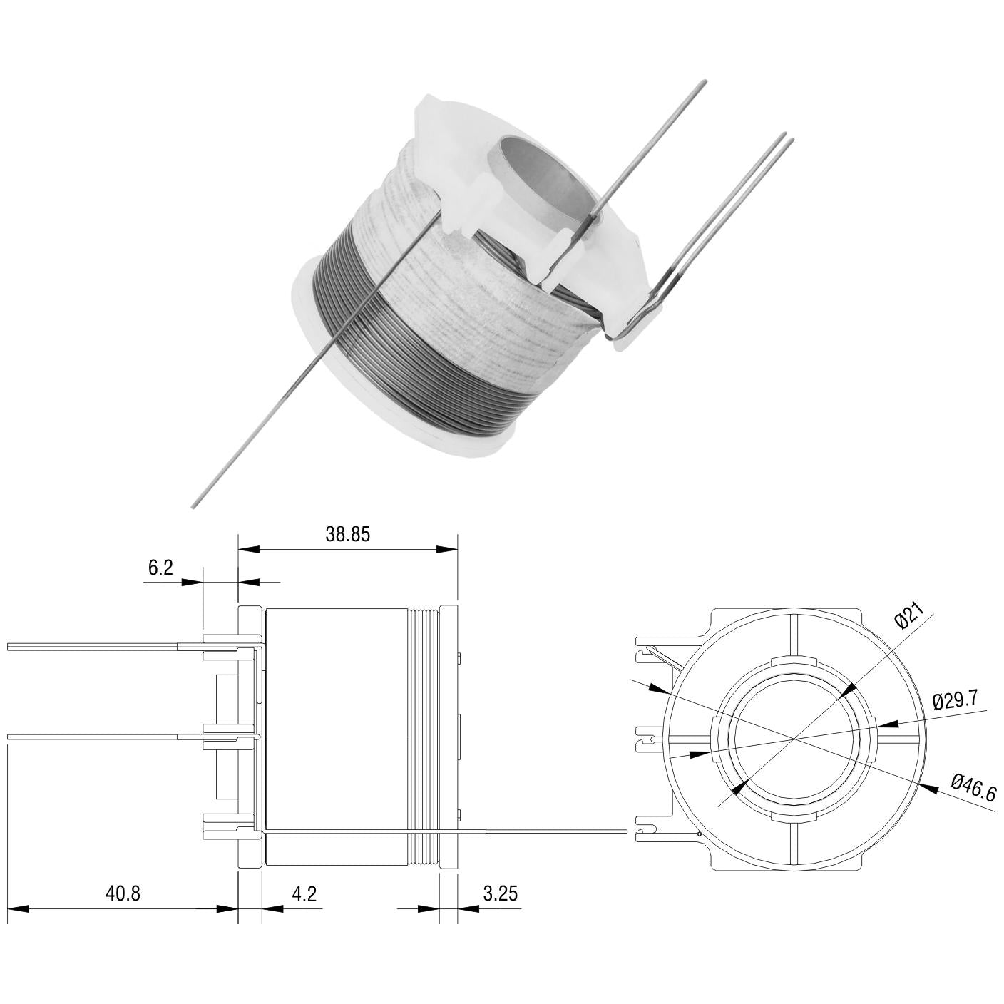 Bobina de Reparo do Relê de Partida - ZM - 3-419.93 - (1)