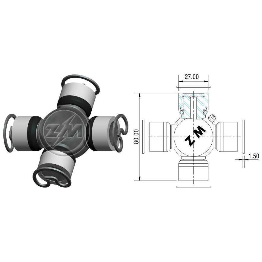 Cruzeta do Cardan - ZM - 35.001.03 - (1)