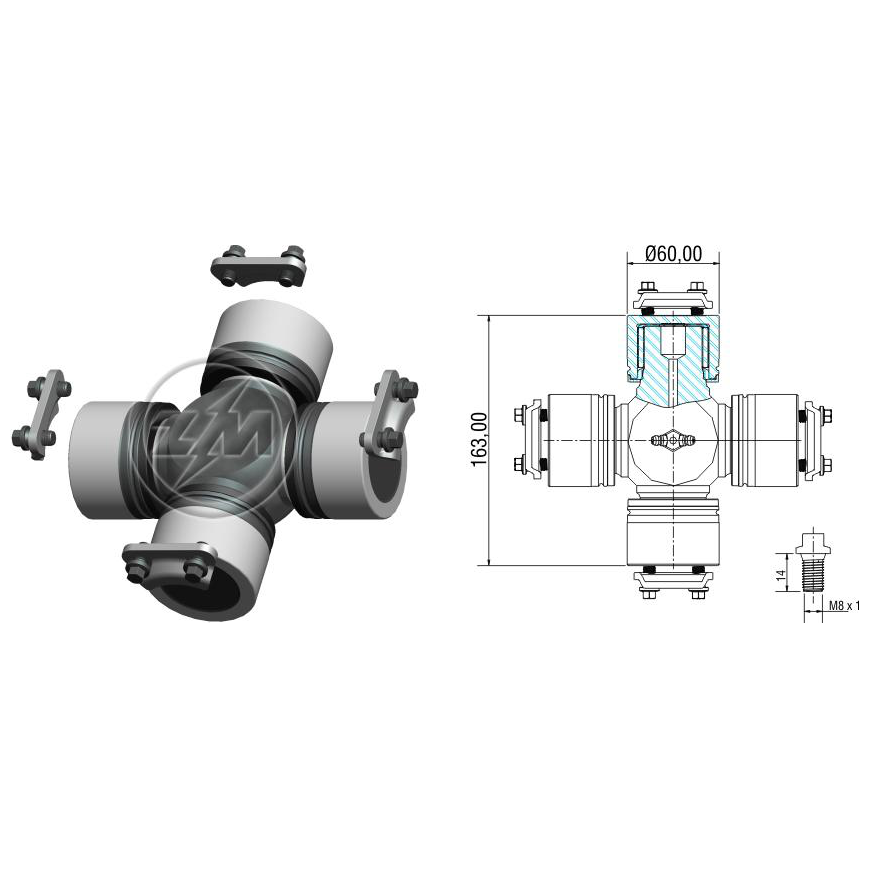 Cruzeta do Cardan - ZM - 35.001.11 - (1)