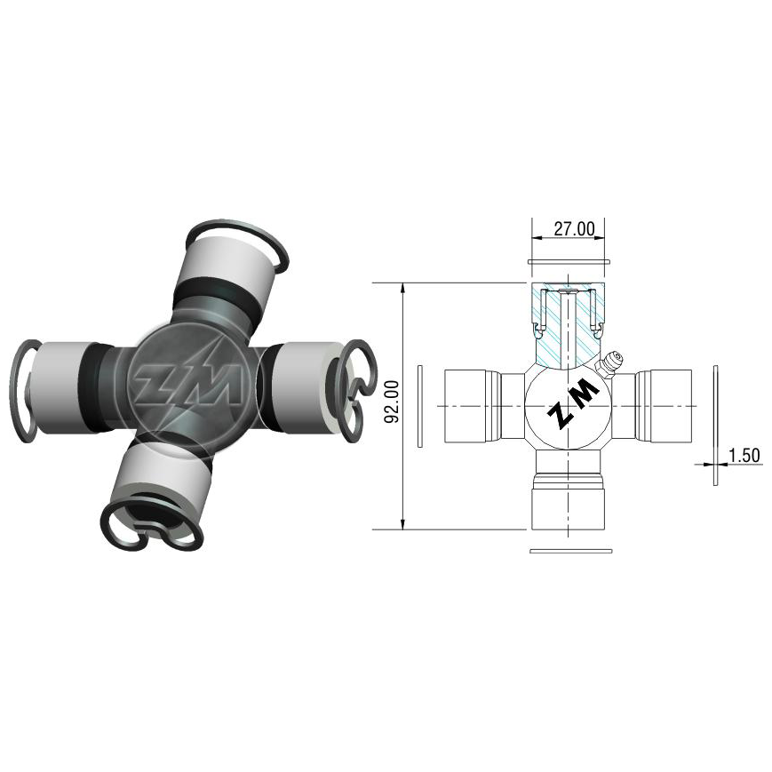 Cruzeta do Cardan - ZM - 35.001.13 - (1)