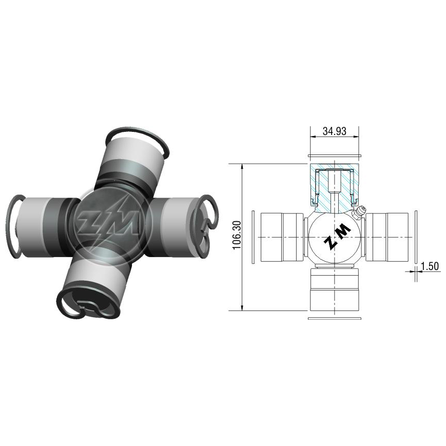 Cruzeta do Cardan - ZM - 35.001.14 - (1)